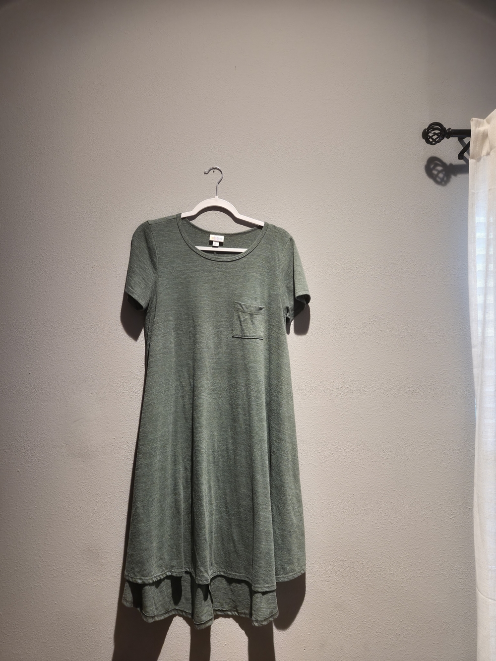 LuLaRoe Sage Green Casual Pocket Midi Dress